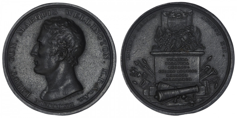 GRANDE-BRETAGNE
Georges III (1760-1820). Médaille, Arthur Marquis de Wellington...