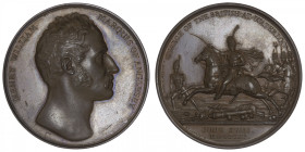 GRANDE-BRETAGNE
Georges III (1760-1820). Médaille, Henry William Marquis d’Anglesey commandant la charge de la cavalerie anglaise à Waterloo 1815. Br...