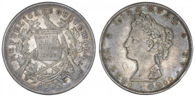 GUATEMALA
République. Un peso 1882 AE. KM.208 ; Argent - 24,91 g - 37 mm - 6 h
TB.