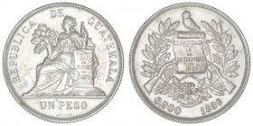 GUATEMALA
République. Un peso 1896. KM.210 ; Argent - 25,08 g - 37 mm - 6 h
Beau TTB.