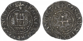 ITALIE
Gênes, François Ier (1515-1547). Cavallotto d'argent ND, Gênes. Dy.954 ; Argent - 2,77 g - 22 mm - 1 h
Belle patine sombre. Beau TTB.