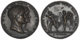 ITALIE
Milan, royaume d’Italie, Napoléon Ier (1805-1814). Médaille, mariage avec Marie-Louise 1810, Milan. Br.961 ; Bronze - 62,91 g - 42 mm - 12 h
...