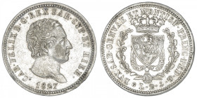 ITALIE
Savoie-Sardaigne, Charles-Félix (1821-1831). 2 lire 1827, ancre, Gênes. KM.122.2 ; Argent - 9,91 g - 27 mm - 6 h
TTB.