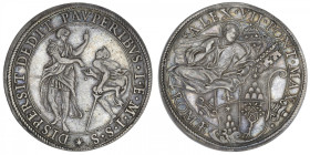 ITALIE
Vatican, Alexandre VII (1655-1667). Piastre ND (1658), Rome. KM.290 ; Argent - 31,97 g - 43 mm - 6 h
Agréable exemplaire. TTB.