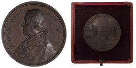 ITALIE
Vatican, Pie X (1903-1914). Médaille pour la nouvelle pinacothèque vaticane An VII (1910), Rome. Bronze - 37,19 g - 44 mm - 12 h
Dans son cof...