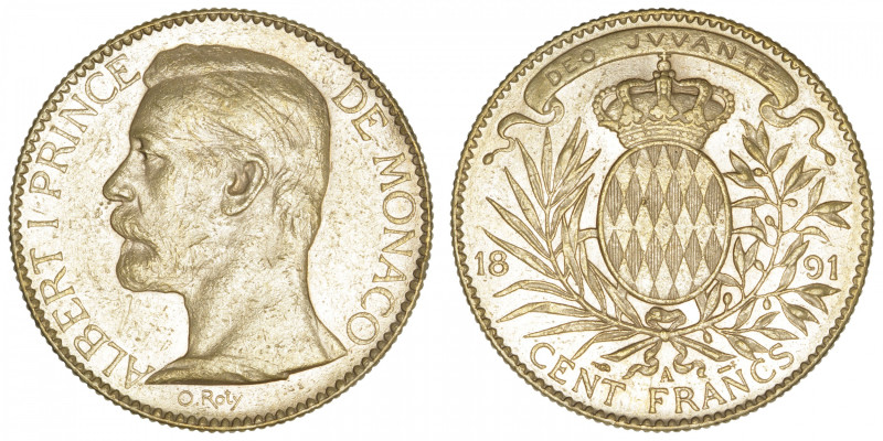 MONACO
Albert Ier (1889-1922). 100 (cent) francs 1891, A, Paris. G.MC.124 - Fr....