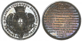 PAYS-BAS
Hollande, République des Sept Provinces-Unies des Pays-Bas (1581-1795). Médaille pour le cinquantenaire d’Anna Elisabeth Bloteling 1750. Arg...