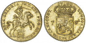 PAYS-BAS
Zeeland (Zélande), République des Sept Provinces-Unies des Pays-Bas (1581-1795). 7 gulden 1760. Fr.314 ; Or - 4,96 g - 21 mm - 11 h
Superbe...