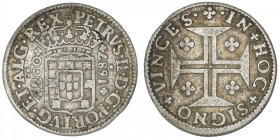 PORTUGAL
Pierre II (1683-1706). 200 reis 1687, Lisbonne. KM.148 ; Argent - 9,23 g - 28 mm - 9 h
TB.