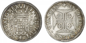 PORTUGAL
Pierre II (1683-1706). 200 reis 1687, Lisbonne. KM.148 ; Argent - 8,88 g - 28 mm - 6 h
TB.