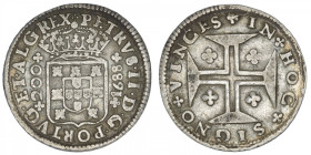 PORTUGAL
Pierre II (1683-1706). 200 reis 1688, Lisbonne. KM.148 ; Argent - 8,26 g - 28 mm - 6 h
TB.