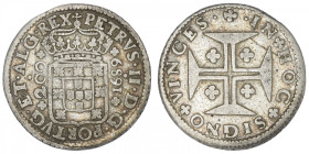 PORTUGAL
Pierre II (1683-1706). 200 reis 1689, Lisbonne. KM.148 ; Argent - 8,26 g - 28 mm - 6 h
TB.
