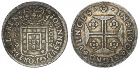 PORTUGAL
Jean V (1706-1750). 200 reis 1707, Lisbonne. KM.181 ; Argent - 8,14 g - 29 mm - 6 h
Date rare. TB à TTB.