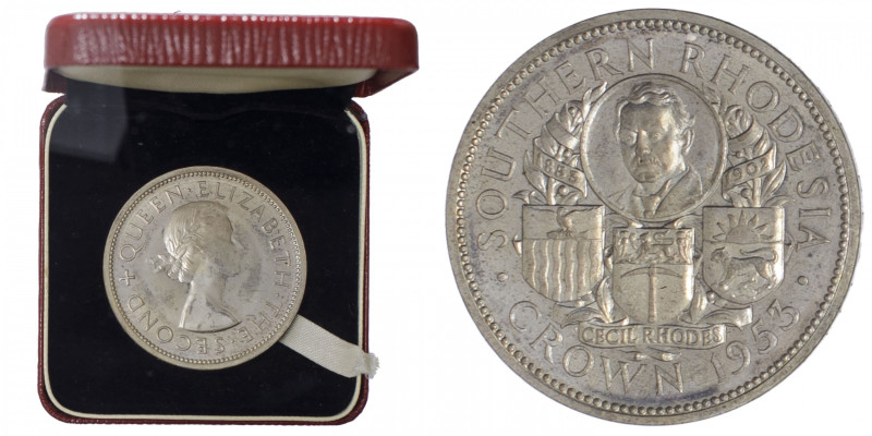 RHODESIE DU SUD
Élisabeth II (1952-2022). Coffret contenant la couronne (crown)...