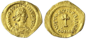 Kaiserreich
Tiberius II. Constantin, 578-582
Tremissis 578/582, Constantinopel. Brb. r./VICTOR TIBERI AVG CONOB. Kreuz. 1,44 g. sehr schön. Sear 425...