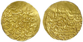Ägypten
Suleyman der Prächtige, 1520-1566 (AH 926-974)
Altin AH 926 = 1520, Misr. 3,51 g. sehr schön, Prägeschwäche, gewellt. Artuk 1551.