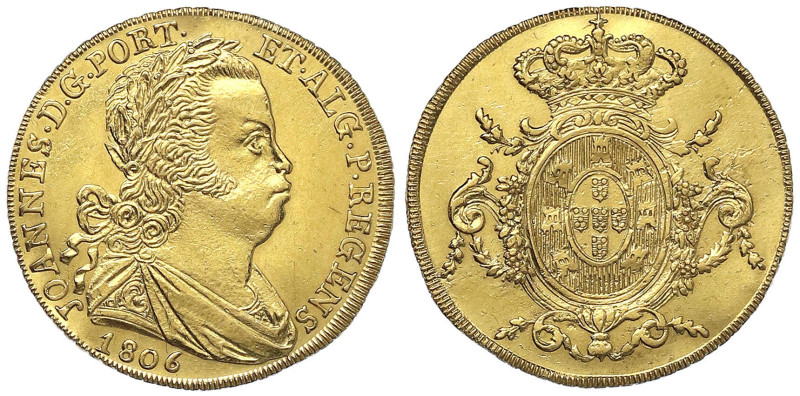Brasilien
Johannes, Prinzregent, 1799-1818
6400 Reis (Peca) 1806. 14,17 g. vor...