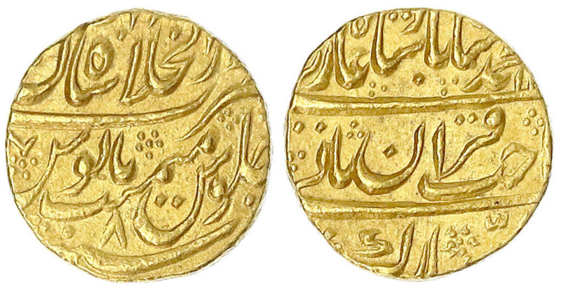 Indien-Moghulreich
Moghulreich. Muhammad Shah, 1719-1748 (AH 1131-1161)
Mohur,...