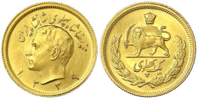 Iran
Mohammed Reza Pahlavi, 1941-1979
Pahlavi SH 1339 = 1960. 8,14 g. 900/1000. fast Stempelglanz. Krause/Mishler 1161.
