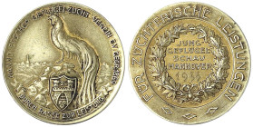 Hannover, Stadt
Goldmedaille 1933, Junggeflügelschau Hannover. 30,5 mm; 13,45 g. 585/1000. sehr schön/vorzüglich