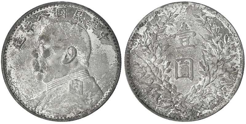 China
Republik, 1912-1949
Dollar (Yuan) Jahr 8 = 1919 Präsident Yuan Shih-kai....