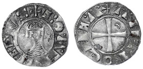 Antiochia
Boemund III., 1163-1201
Denar o.J. Behelmte Büste l., im Feld Halbmond und Stern/Kreuz, in einem Winkel Halbmond. gutes sehr schön. Malloy...