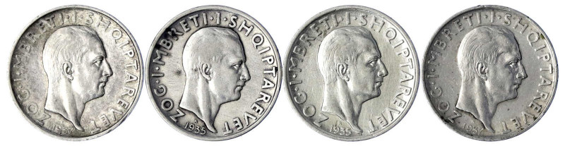 Albanien
Lots
4 Silbermünzen: Je 2 X 1 Frang 1935, 1937. sehr schön bis vorzüg...