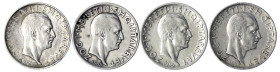 Albanien
Lots
4 Silbermünzen: Je 2 X 1 Frang 1935, 1937. sehr schön bis vorzüglich