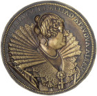 Frankreich
Ludwig XIII., 1610-1643
Einseitige Bronzegussmedaille 1624 von Dupre, auf seine Gattin Maria de Medici. Brb. r. mit rückläufiger Legende....