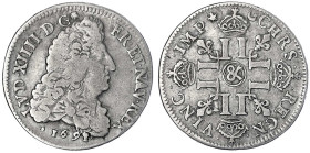 Frankreich
Ludwig XIV., 1643-1715
1/4 Ecu aux 8 L 1691 &, Aix. schön/sehr schön. Gadoury 150. Deswelle/Fabre/Watti 247.