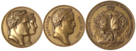 Frankreich
Napoleon I., 1804-1814, 1815
3 Nachprägungen zu napoleonischen Bronzemedaillen: 1811 von Stuckhardt, zur Geburt seines Sohnes, des "König...