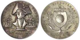 Neuseeland
Britisch
2 Stück: Silber- und Bronzemedaille 1976 von J.B. 200 Jf. der Entdeckung durch James Cook. Je 42 mm; Silber 33,18 g. Jeweils im ...
