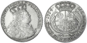 Polen
August III. v. Sachsen, 1733-1763
Banco-Taler 1754 EDC, Leipzig. Für Polen. 28,97 g. sehr schön, kl. Kratzer, selten. Kahnt 675f. Schnee 1037d...