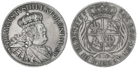 Polen
August III. v. Sachsen, 1733-1763
Banco-Taler 1755 EDC, Leipzig. Für Polen. 28,97 g. sehr schön, selten. Kahnt 676a. Davenport. 1617.