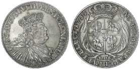 Polen
August III. v. Sachsen, 1733-1763
Banco-Taler 1755 EDC, Leipzig. Für Polen. 28,76 g. sehr schön, schöne Patina, selten. Kahnt 676b. Schnee 103...