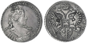 Russland
Anna Ivanovna, 1730-1740
Rubel 1734, Moskau. 26,04 g. sehr schön, Kratzer. Bitkin 94.