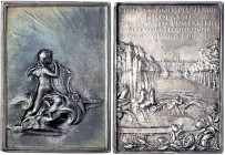 Russland
Nikolaus II., 1894-1917
Rechteckige Silberplakette 1896 a.d. Besuch des Zarenpaares in Versailles. 60 X 44 mm; 61,31 g. vorzüglich, kl. Kra...