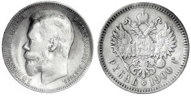 Russland
Nikolaus II., 1894-1917
Rubel 1900, St. Petersburg. schön/sehr schön. Bitkin 51.