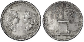 Schweden
Gustav III. Adolf, 1771-1792
Silbermedaille v. C. G. Fehrmann o.J. auf die Gründung der Academie der Wissenschaften durch Gustav III. und L...