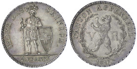 Schweiz-Appenzell
Kanton
4 Franken 1816. Auflage nur 1850 Ex. gutes vorzüglich, schöne Patina. Divo/Tobler 155. HMZ 2-28b.