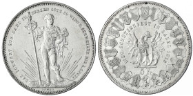 Schweizerische Eidgenossenschaft
5 Franken (Schützentaler) Basel 1879. vorzüglich, etwas berieben. Divo 57. HMZ 2-1343I.