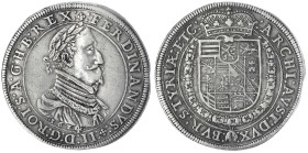 Haus Habsburg
Ferdinand II., 1619-1637
Reichstaler 1624, Graz. 28,08 g. sehr schön/vorzüglich, kl. Zainende. Herinek 420. Davenport. 3106.