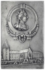 Haus Habsburg
Maria Theresia, 1740-1780
Eins., versilberte Bronzeplakette o.J.(ca. 1930). Kartusche mit ihrem Brustbild über einer Kirche. 59 X 37 m...