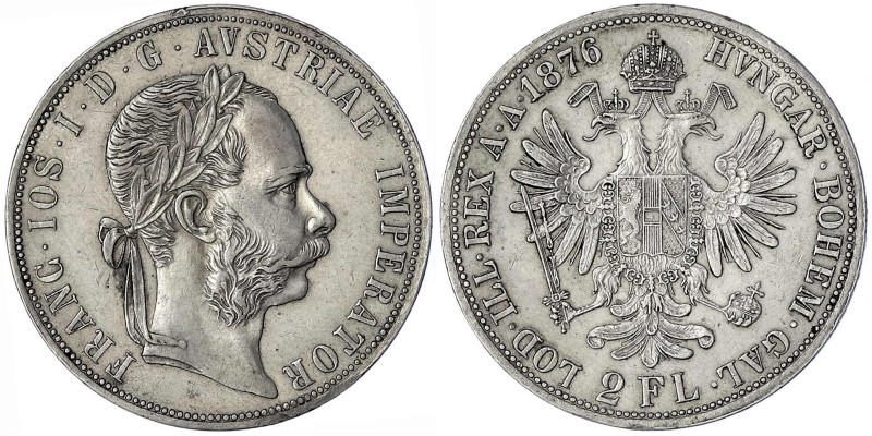 Haus Habsburg
Franz Joseph I., 1848-1916
Doppelgulden 1876. sehr schön/vorzügl...