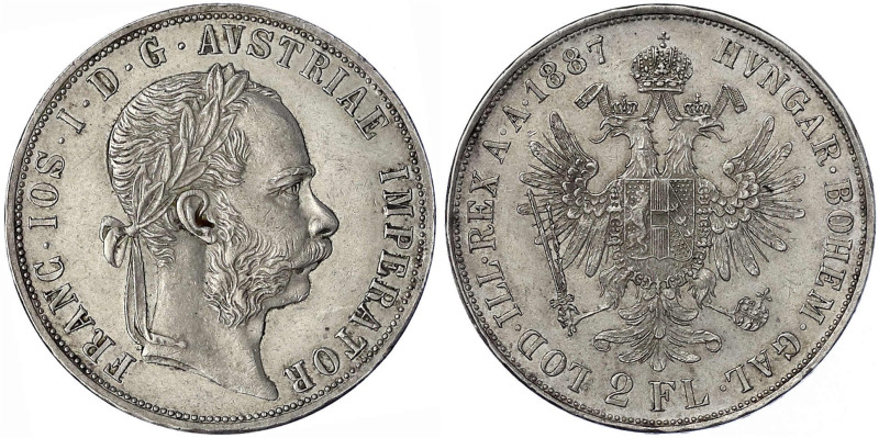 Haus Habsburg
Franz Joseph I., 1848-1916
Doppelgulden 1887. vorzüglich, feine ...