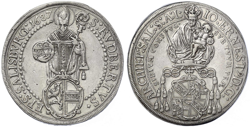 Salzburg
Johann Ernst von Thun und Hohenstein, 1687-1709
Reichstaler 1687. 28,...