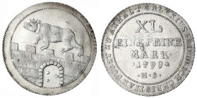 Anhalt-Bernburg
Alexius Friedrich Christian, 1796-1834
1/2 Gulden 1799 HS. gutes vorzüglich, etwas justiert. Jaeger 41b.