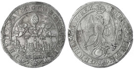 Augsburg-Stadt
Reichstaler 1626 mit Titel Ferdinand II. Stadtansicht. 28,98 g. sehr schön, Broschierspuren. Forster 181. Davenport. 5035.