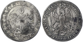 Augsburg-Stadt
Reichstaler 1626, mit Titel Ferdinand II. Stadtansicht. 28,95 g. fast sehr schön, Korrosionsstellen. Forster 181. Davenport. 5035.