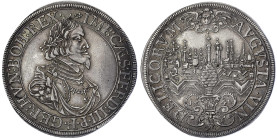 Augsburg-Stadt
Reichstaler 1641, mit Titel Ferdinands III./Stadtansicht. 28,83. vorzüglich, schöne Tönung. Forster 286. Davenport. 5039.